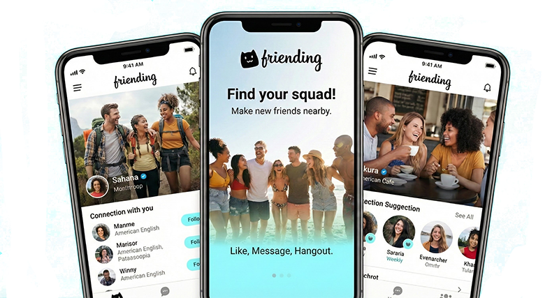 Friending App Screens